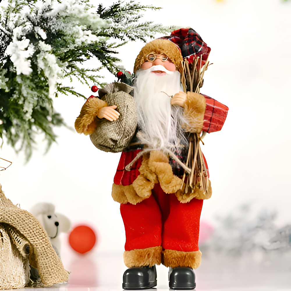 Vivid - Santa - Weihnachtsmann Ornament Harz & Stoff 20x30