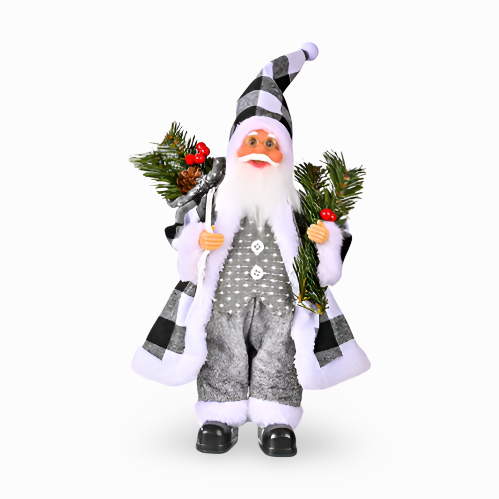 Vivid - Santa - Weihnachtsmann Ornament Harz & Stoff 20x30