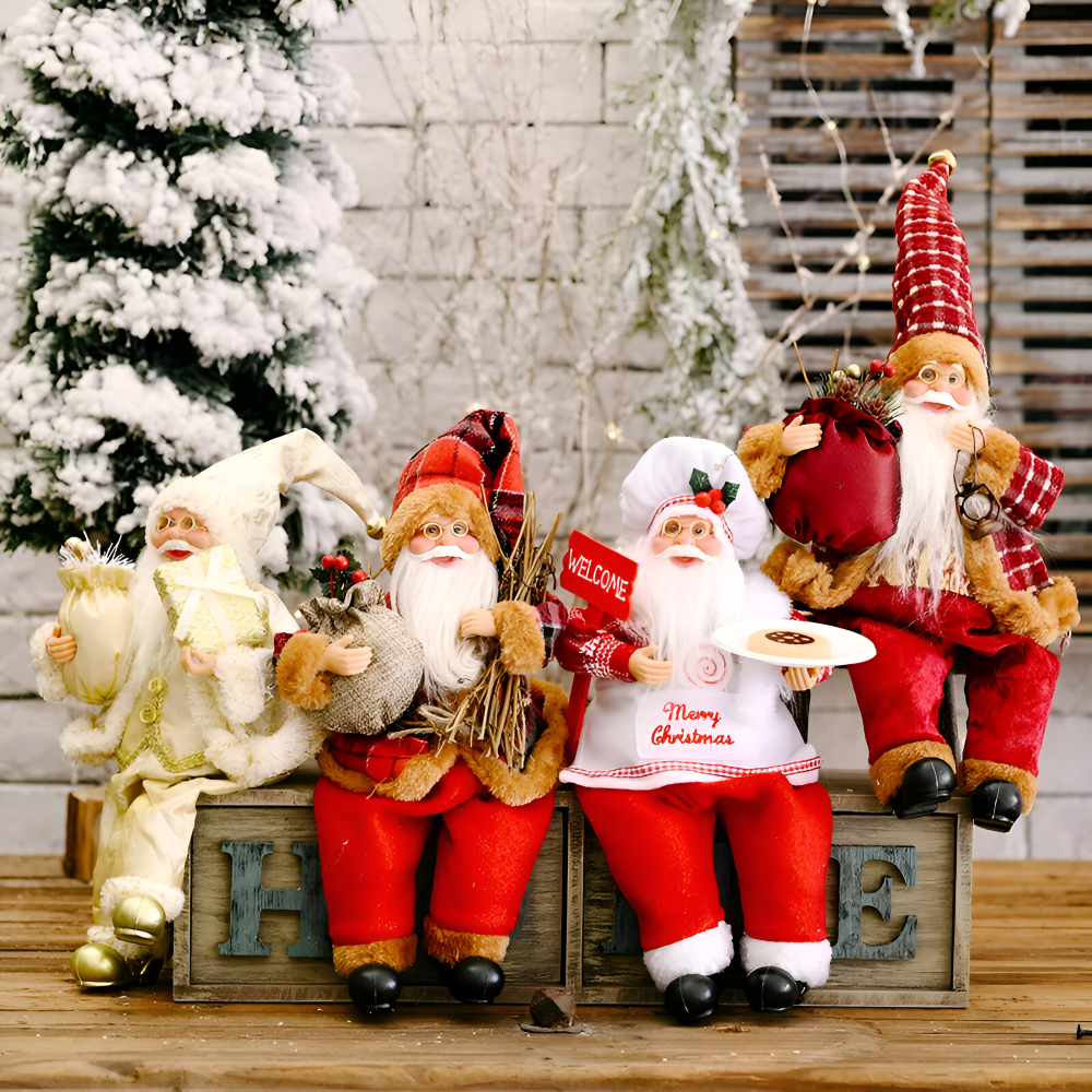 Vivid - Santa - Weihnachtsmann Ornament Harz & Stoff 20x30