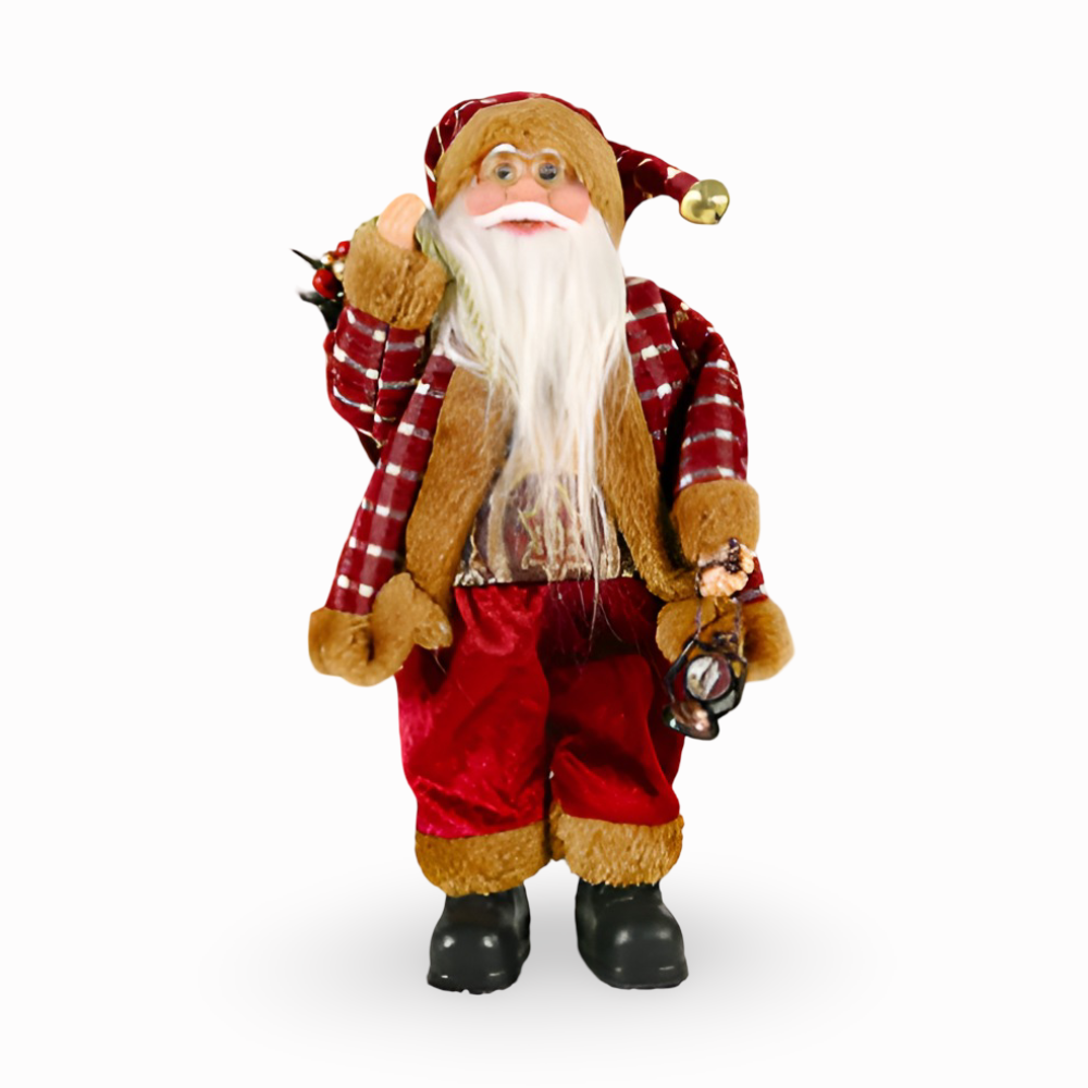 Vivid - Santa - Weihnachtsmann Ornament Harz & Stoff 20x30
