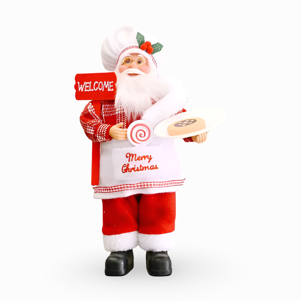 Vivid - Santa - Weihnachtsmann Ornament Harz & Stoff 20x30