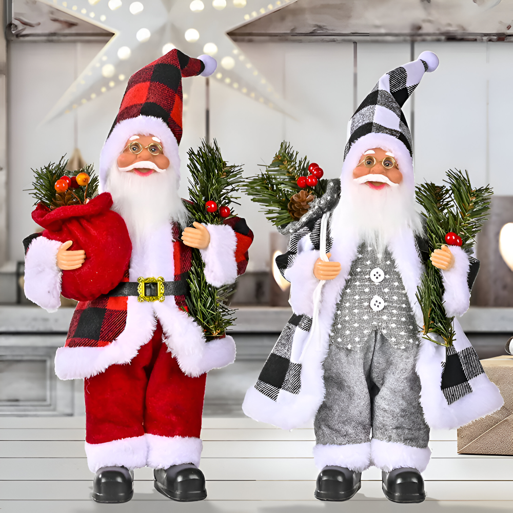 Vivid - Santa - Weihnachtsmann Ornament Harz & Stoff 20x30