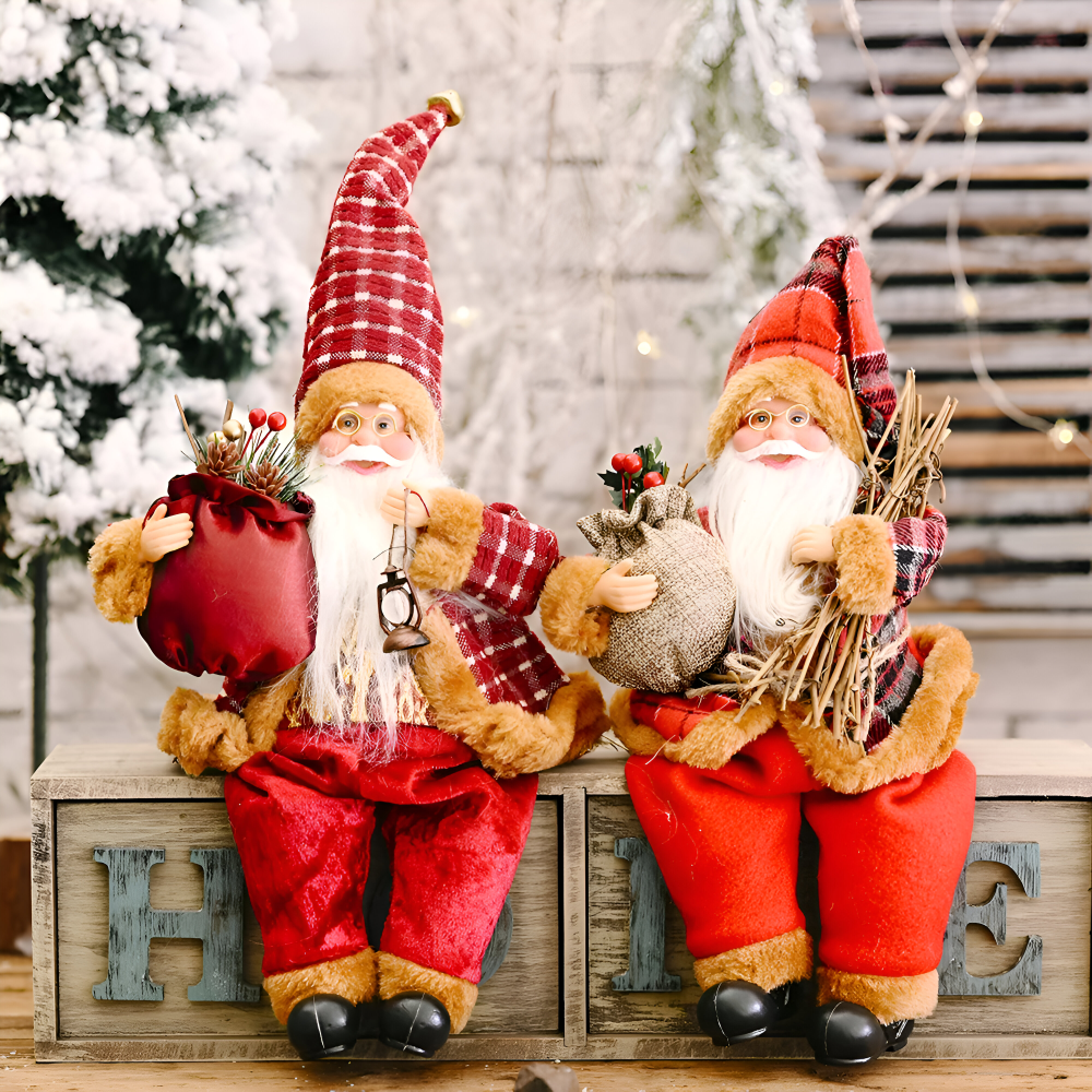 Vivid - Santa - Weihnachtsmann Ornament Harz & Stoff 20x30