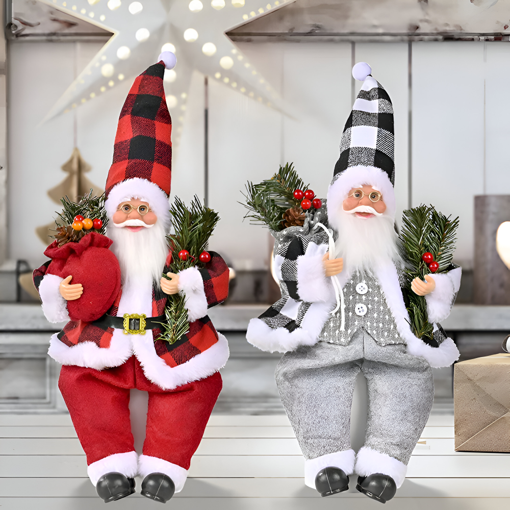 Vivid - Santa - Weihnachtsmann Ornament Harz & Stoff 20x30