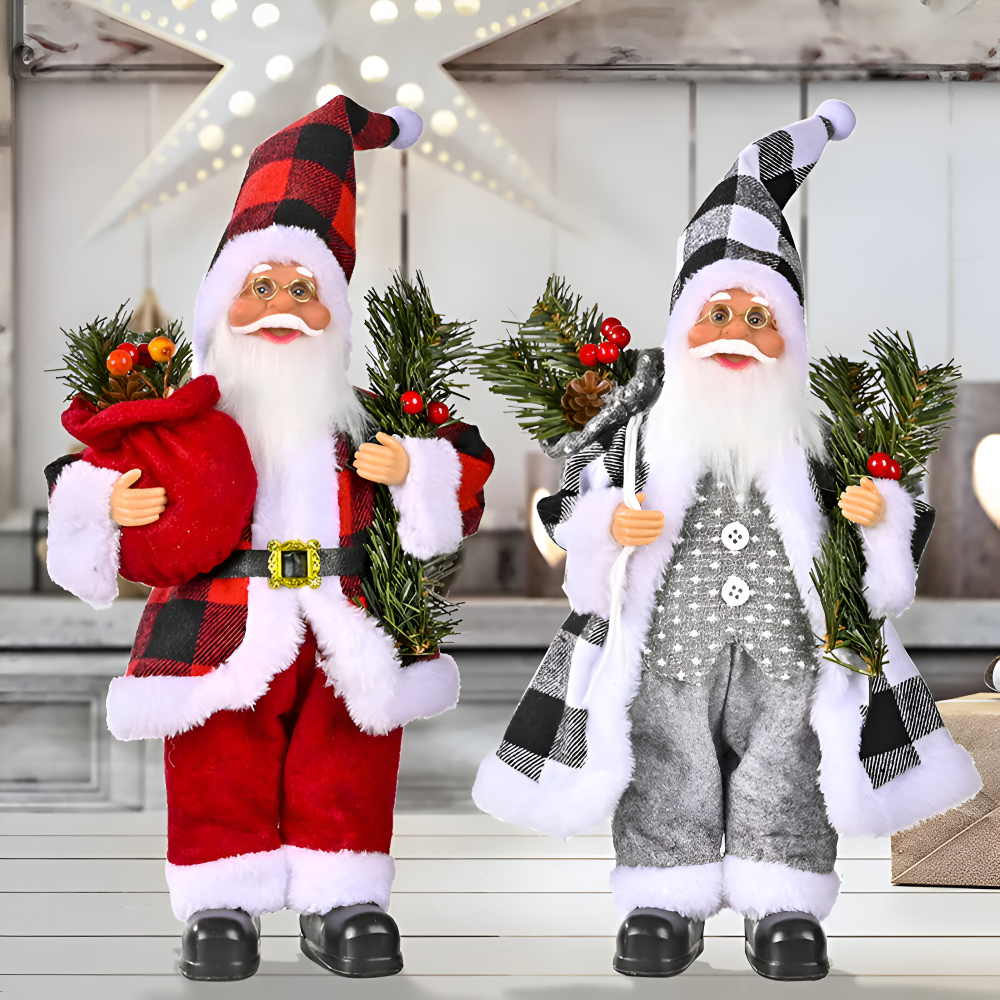 Vivid - Santa - Weihnachtsmann Ornament Harz & Stoff 20x30