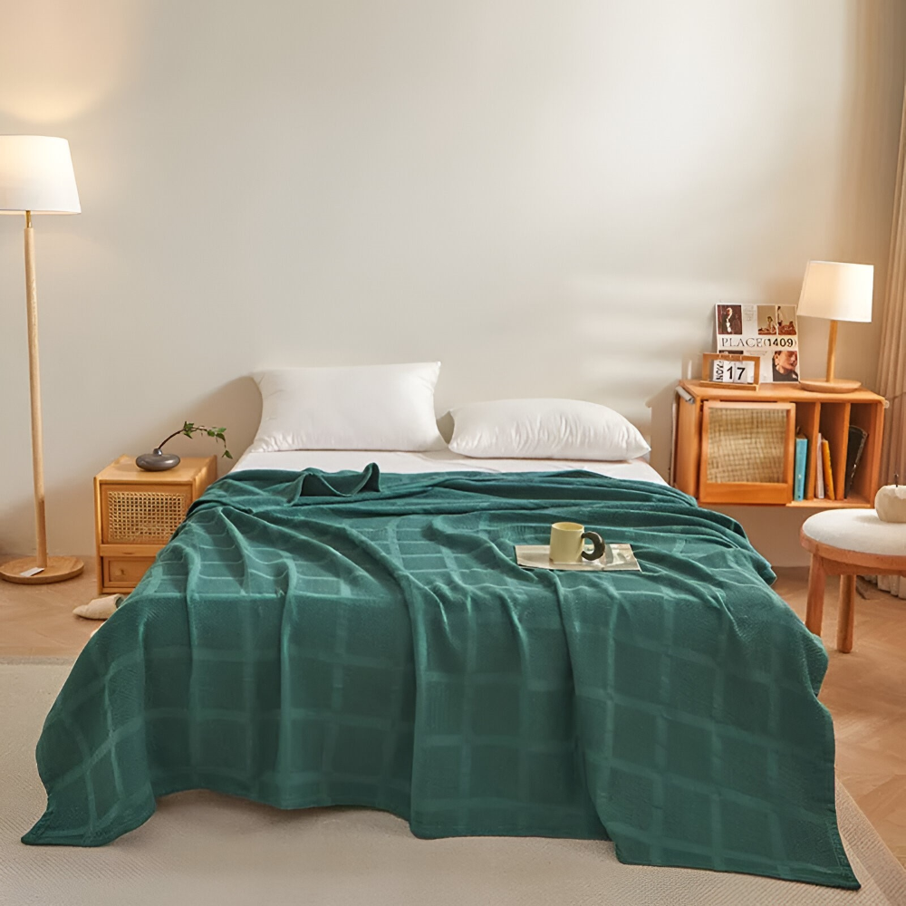 WaffleCloud - Plaid -Wohndecke Baumwollfleece hypoallergen,