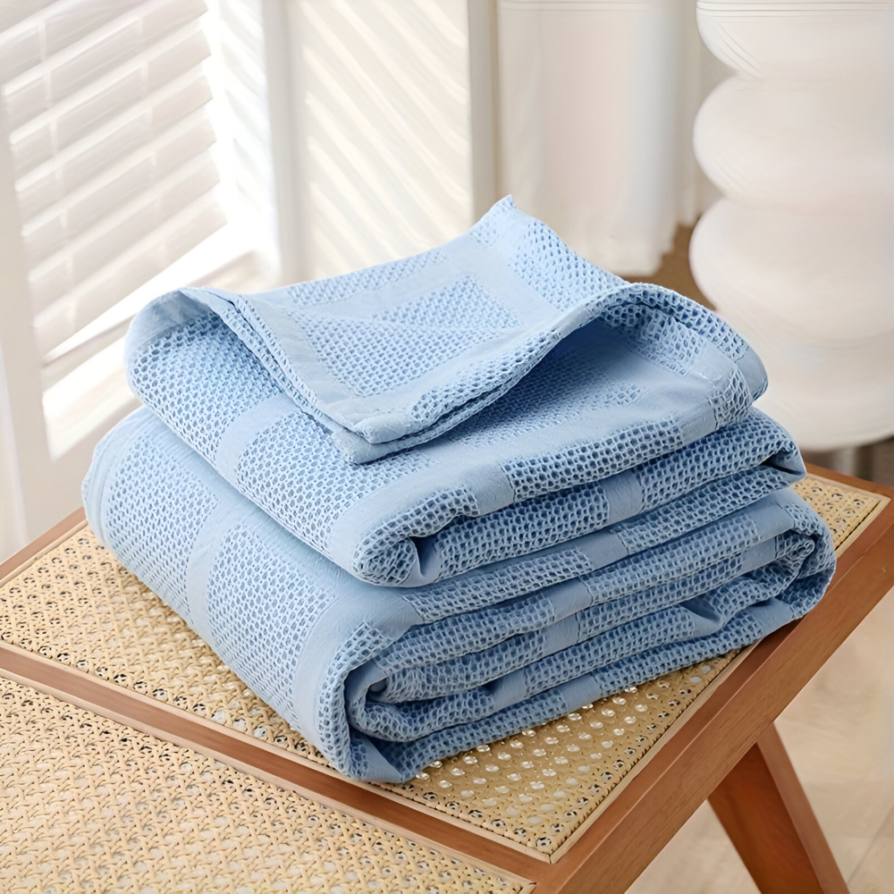 WaffleCloud - Plaid -Wohndecke Baumwollfleece hypoallergen,