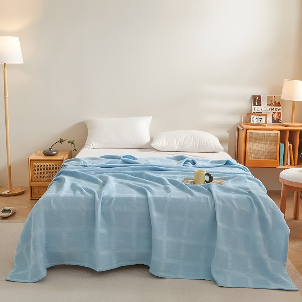 WaffleCloud - Plaid -Wohndecke Baumwollfleece hypoallergen,