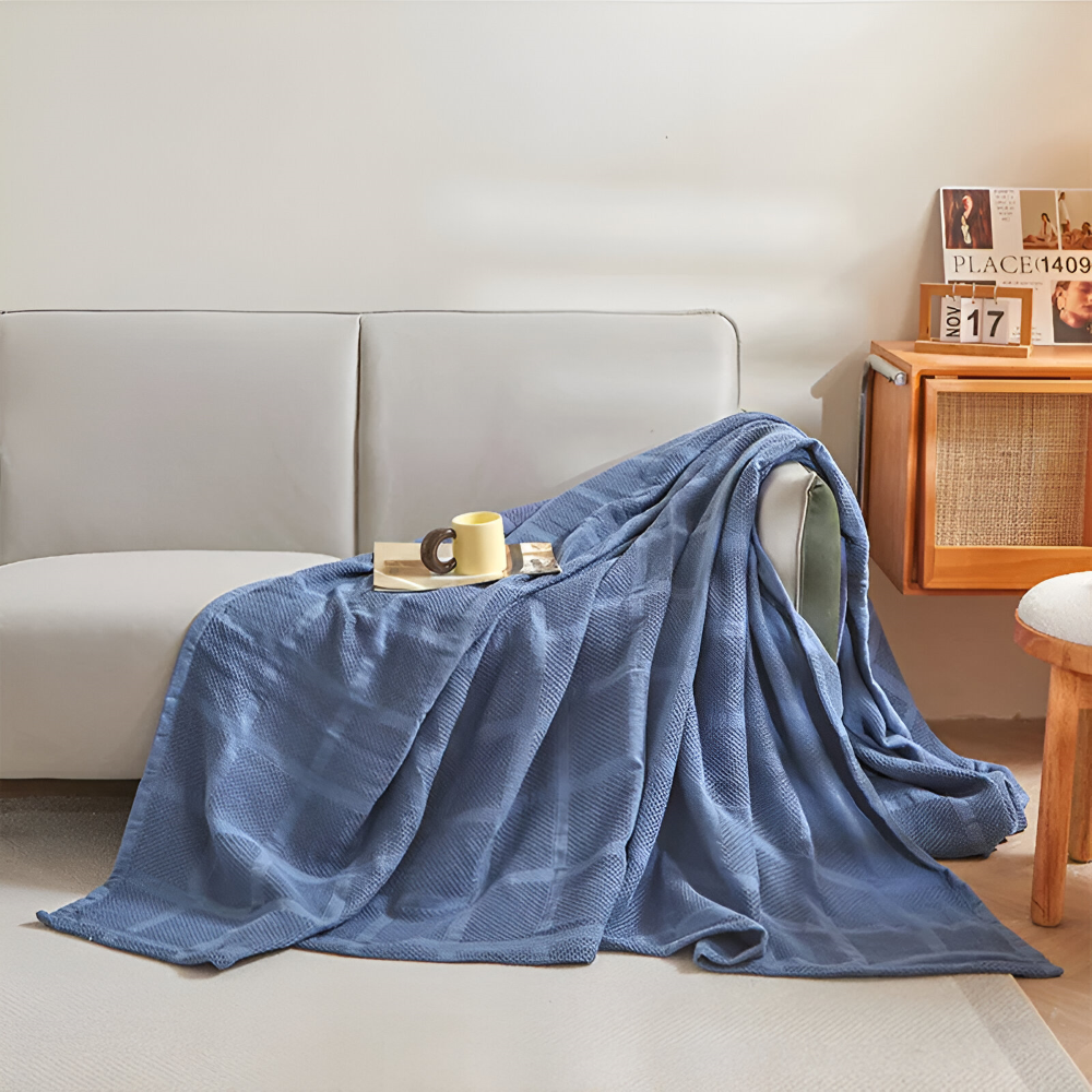 WaffleCloud - Plaid -Wohndecke Baumwollfleece hypoallergen,