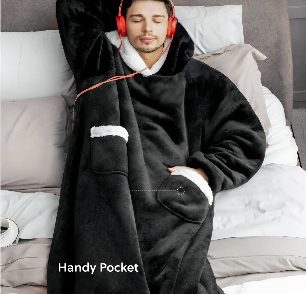 WarmWrap - Hoodie Blanket Kapuzendecke Oversize mit Tasche