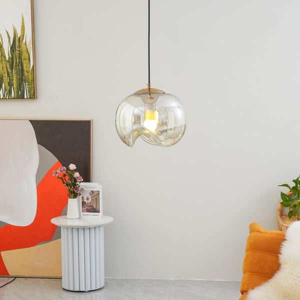 Golf“ - Pendelleuchte Golf aus Glas und Metall