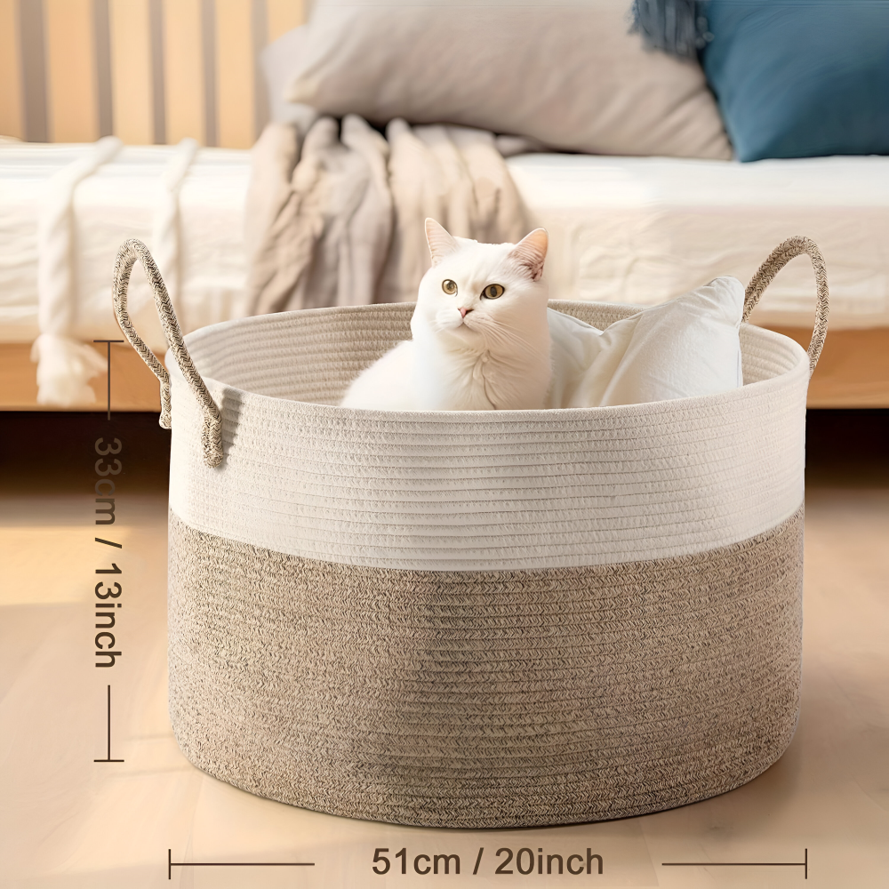 Aufbewahrungskorb - XL 51x34 cm aus geflochtenem Polyester