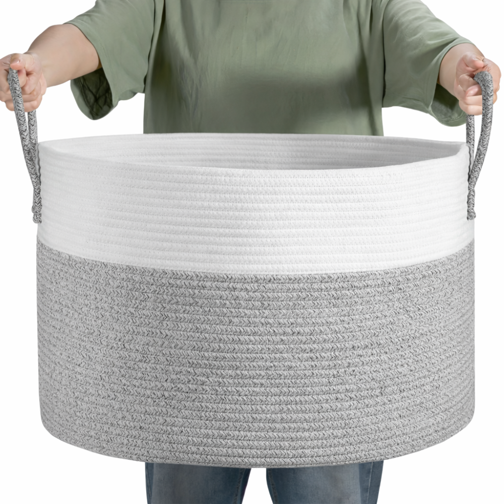 Aufbewahrungskorb - XL 51x34 cm aus geflochtenem Polyester