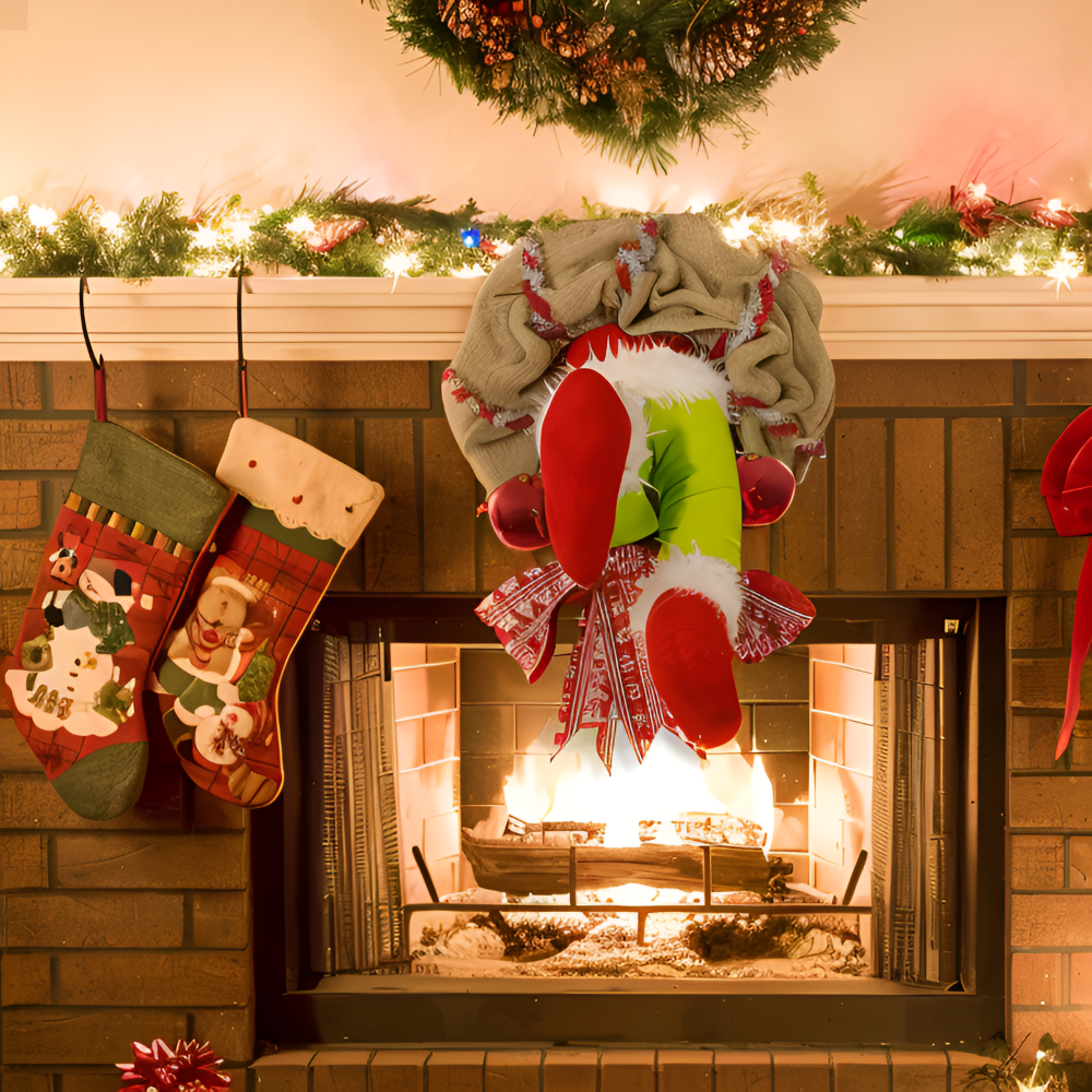 XmasElf Wreath - Skurrile Elf Beinen Girlande Wand Weihnachtsdekoration