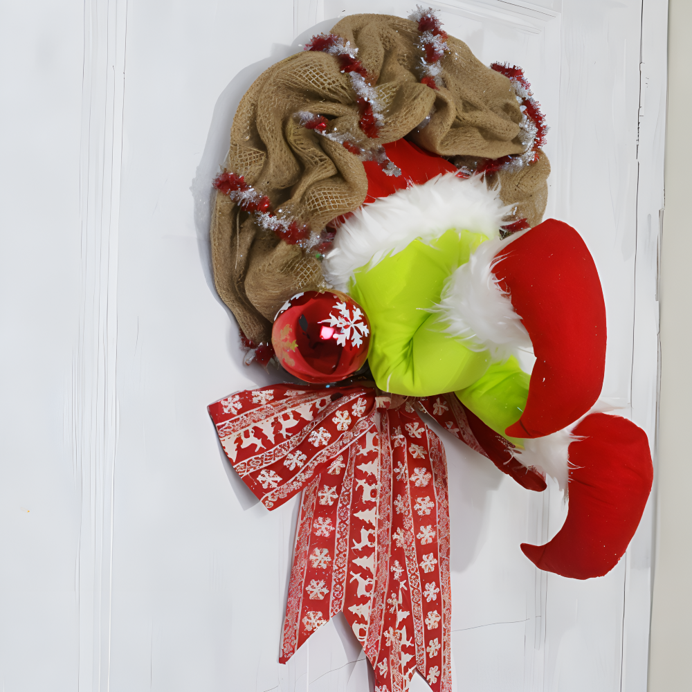 XmasElf Wreath - Skurrile Elf Beinen Girlande Wand Weihnachtsdekoration