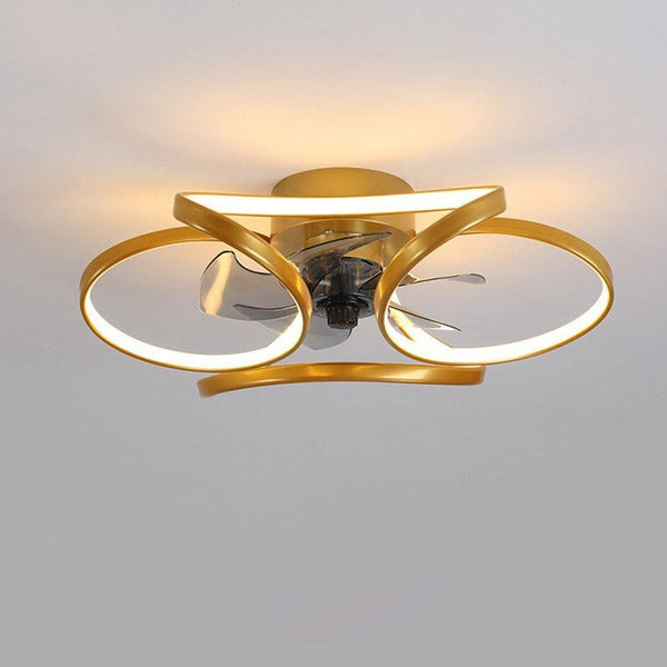 Solara - LED-Deckenleuchte in Blumenform mit Ventilator