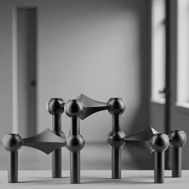 Molekulare Eleganz Kerzenständer modernes Design stilvolle Wohnkultur Herzstück