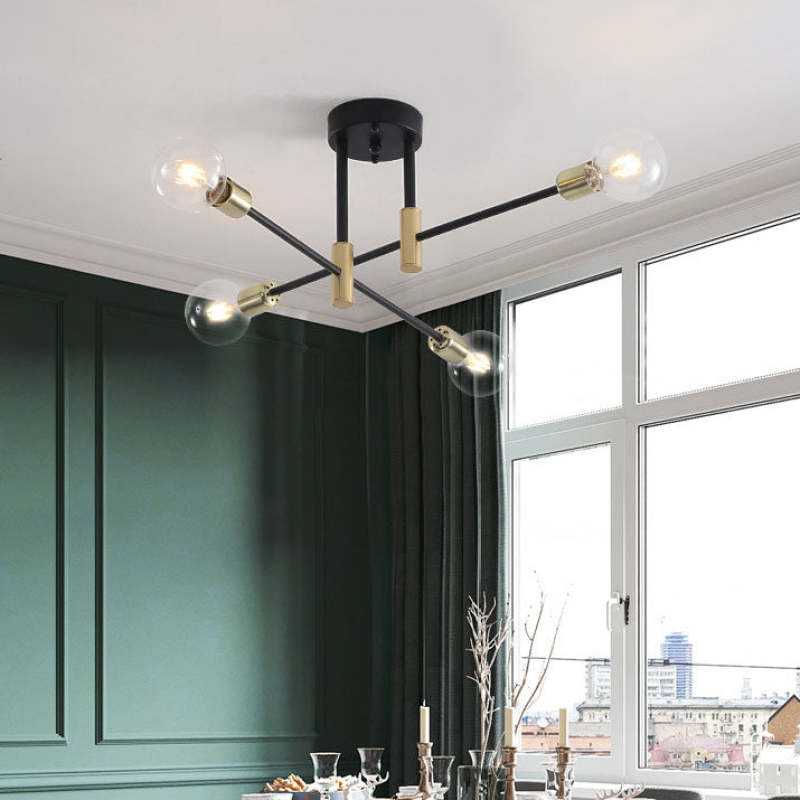 Valentina - Moderne LED-Deckenleuchte, Metall & Glas