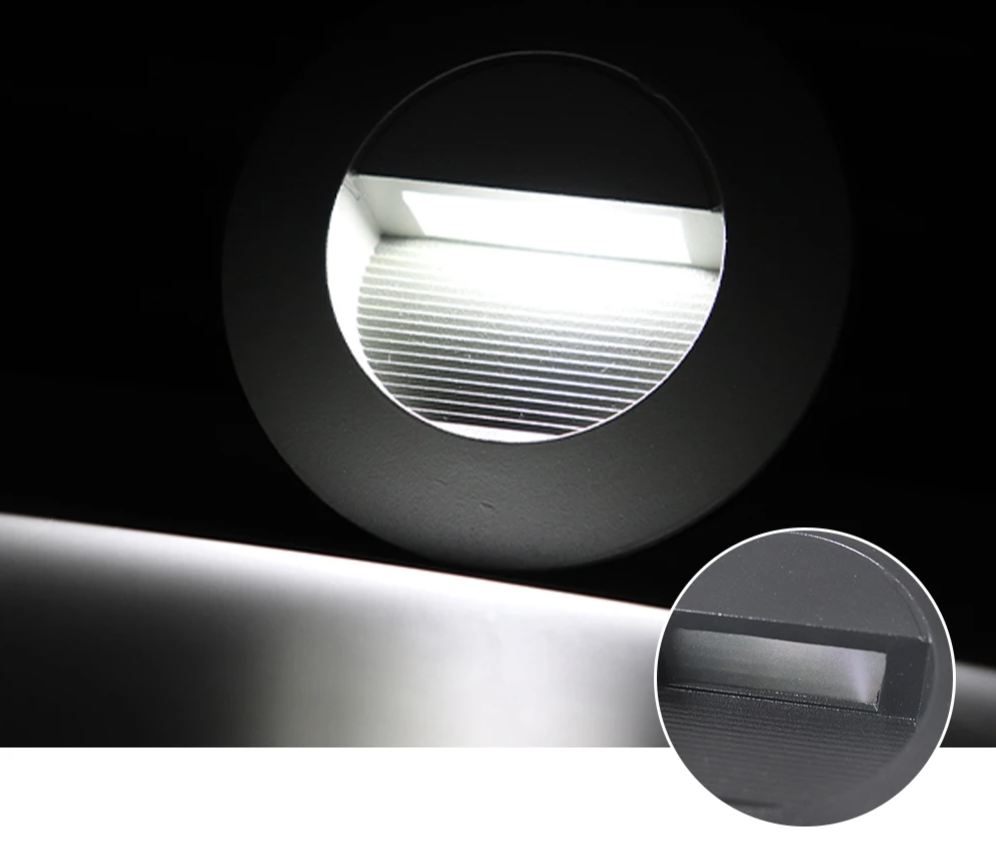 Rustica - LED-Treppenleuchte IP65, rund, 3 W, für den