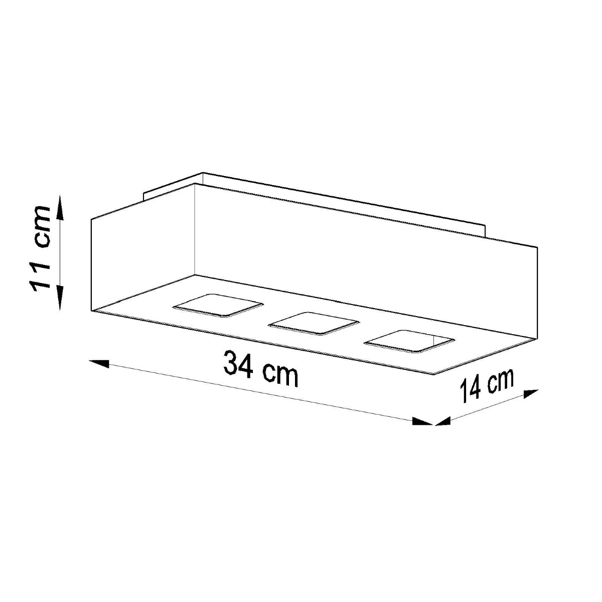 Mono - 3 Schwarze Deckenleuchte