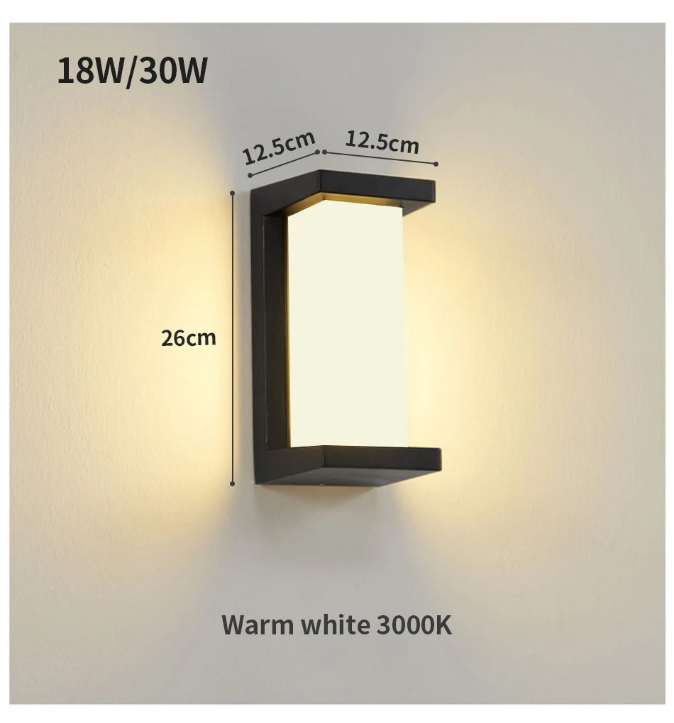Natura - IP65 LED-Außenwandleuchte mit Radarsensor