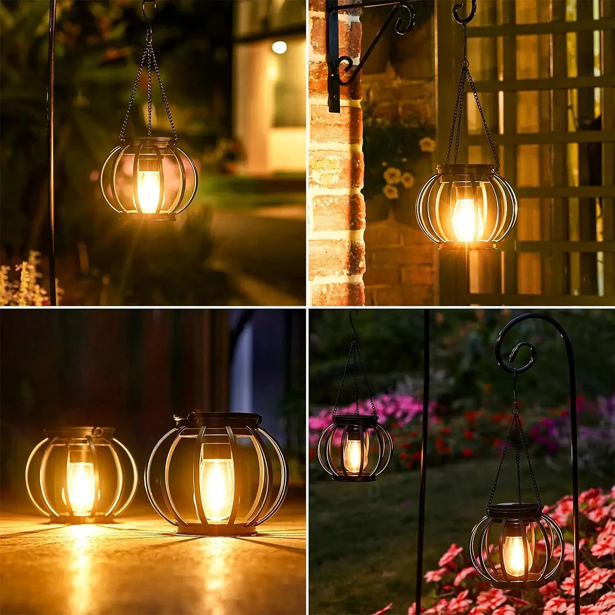 Solara - Vintage Solar-LED-Laterne aus Eisen, Schutzart IP65