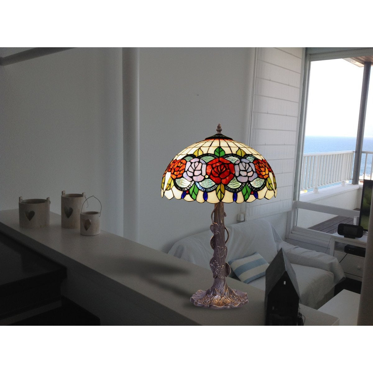 Alexandra - Lighting -Foma Tischleuchte mit Tiffany-Schirm