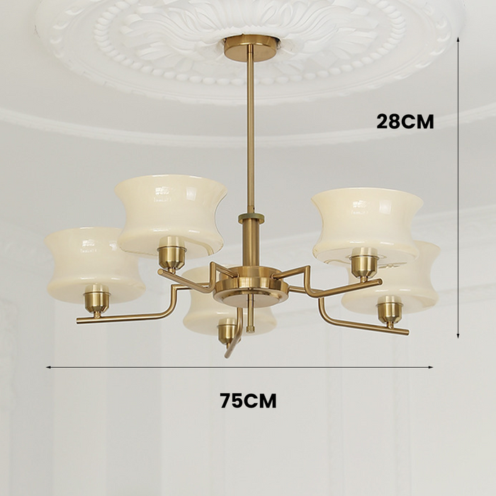 Claria - Klassischer Kronleuchter Gold & Glas