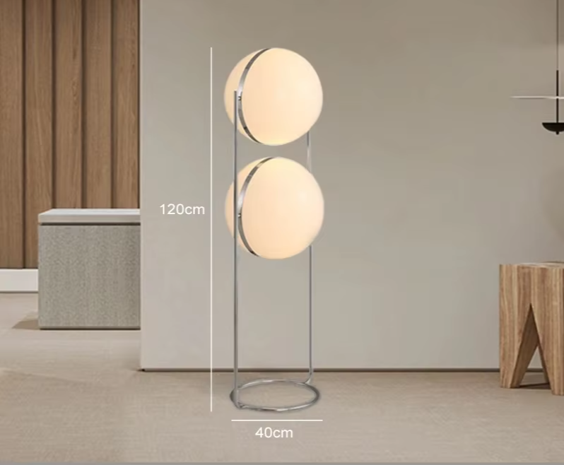 Taliara - Art-déco-LED-Kugel-Stehleuchte mit Marmorsockel