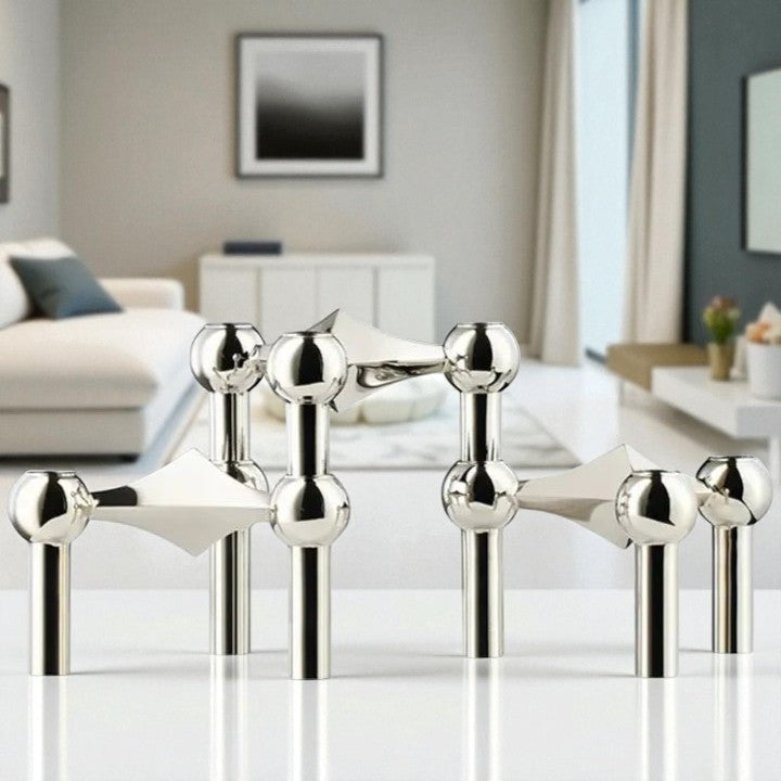 Molekulare Eleganz Kerzenständer modernes Design stilvolle Wohnkultur Herzstück