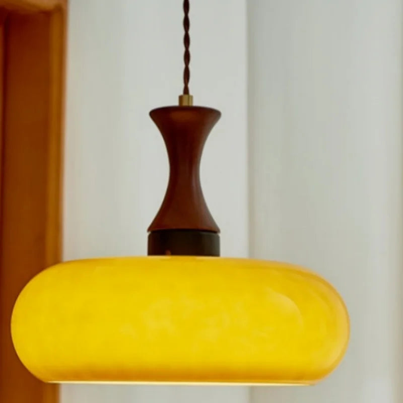 Plafona - Vintage-Pendelleuchte aus bernsteinfarbenem Glas