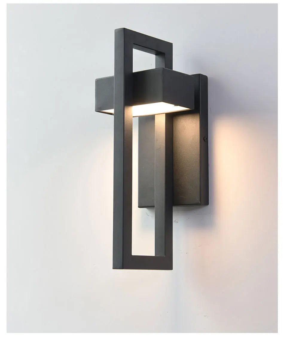 Terraza - Vintage LED-Außenwandleuchte 10 W IP65 in Schwarz
