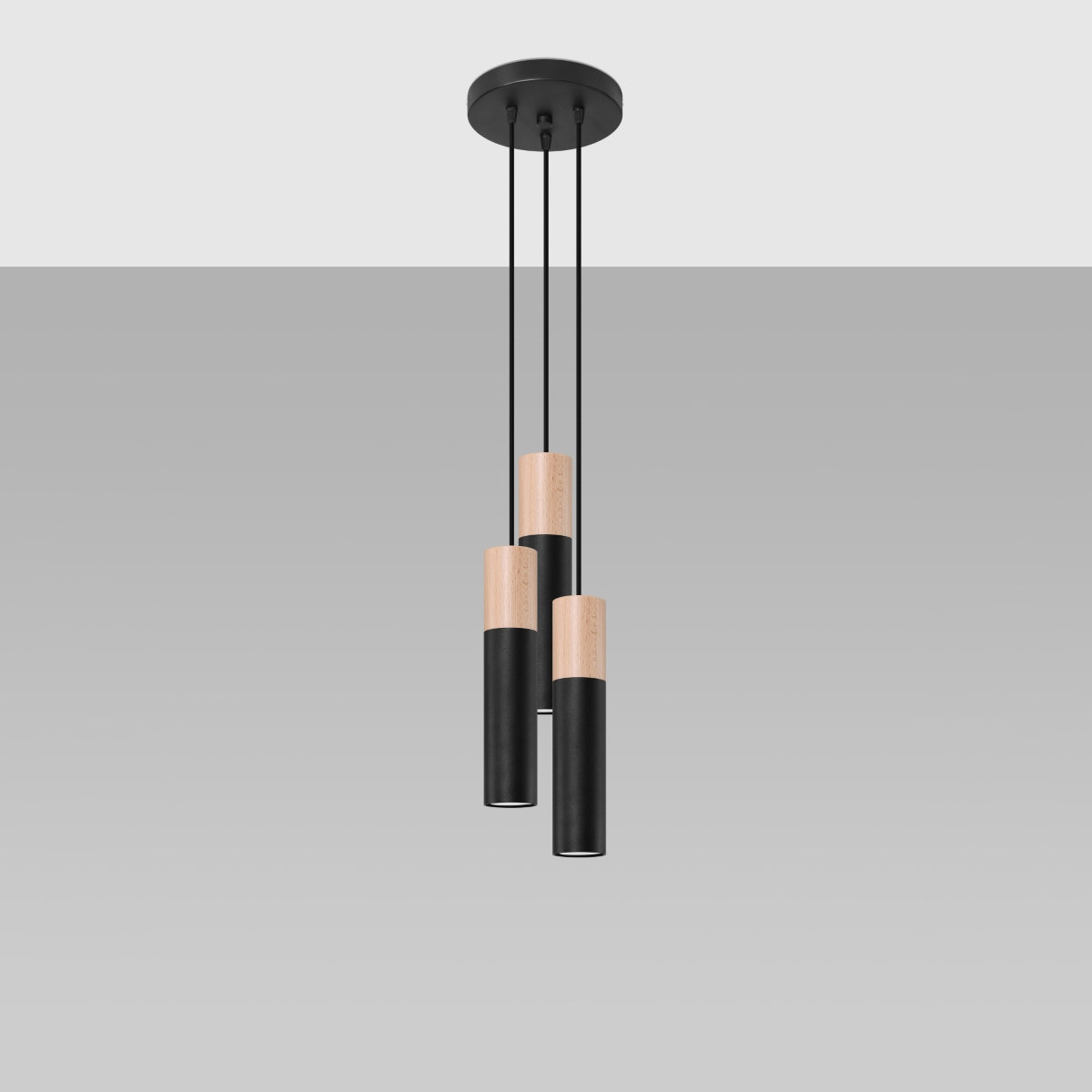 Nimbus - 3-flammige Pendelleuchte, schwarz