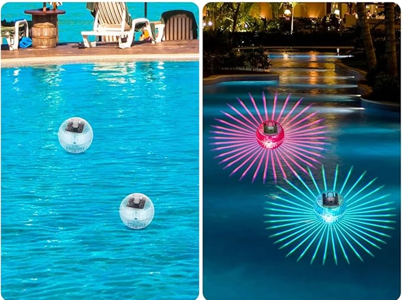 Schwimmende - Solar-RGB-Poolleuchte IP65
