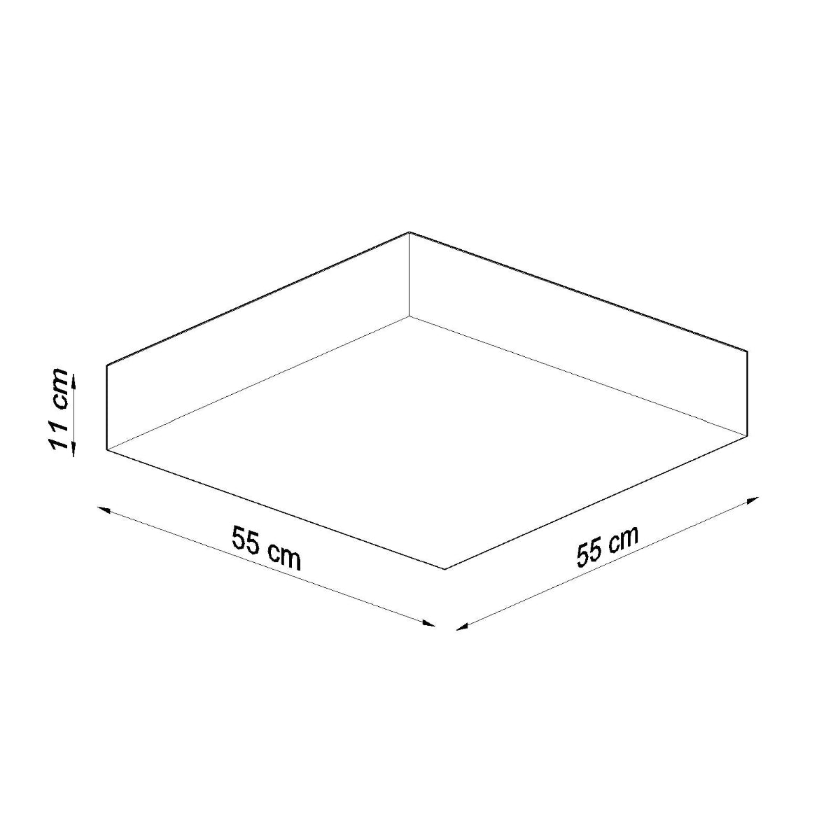 Zenita - Deckenleuchte 55 cm weiß quadratisch