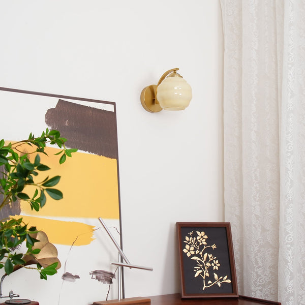 Parietta - Vintage-Wandleuchte im Art-déco-Stil mit weißem
