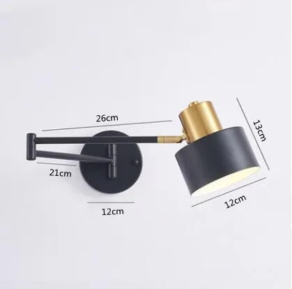 Verstellbare - Wandleuchte mit langem Arm (E27) inkl. LED