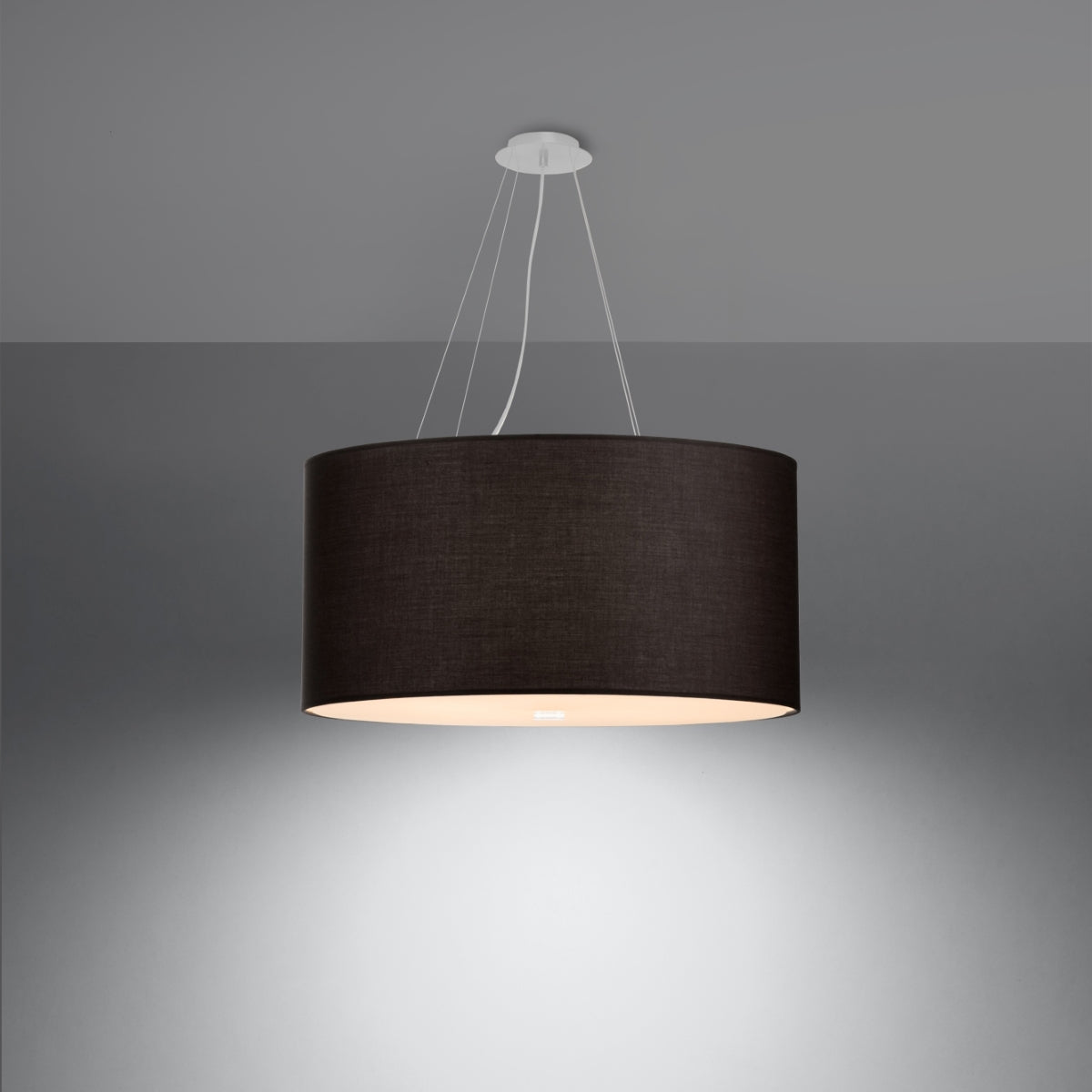 Solara - Schwarzer Kronleuchter 60 cm E27