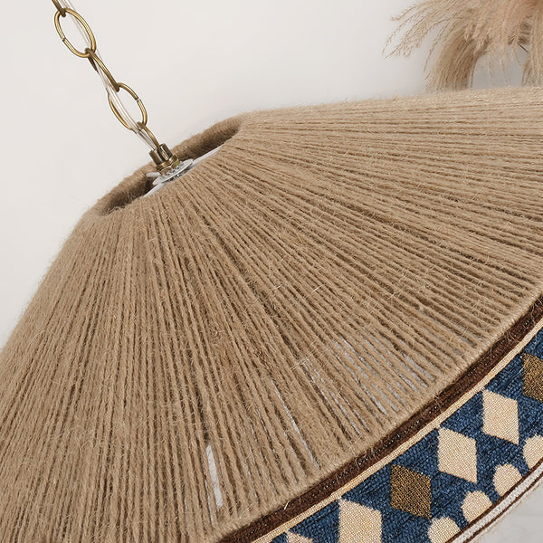 Stella - Boho-Quasten-Hängeleuchte, gewebt