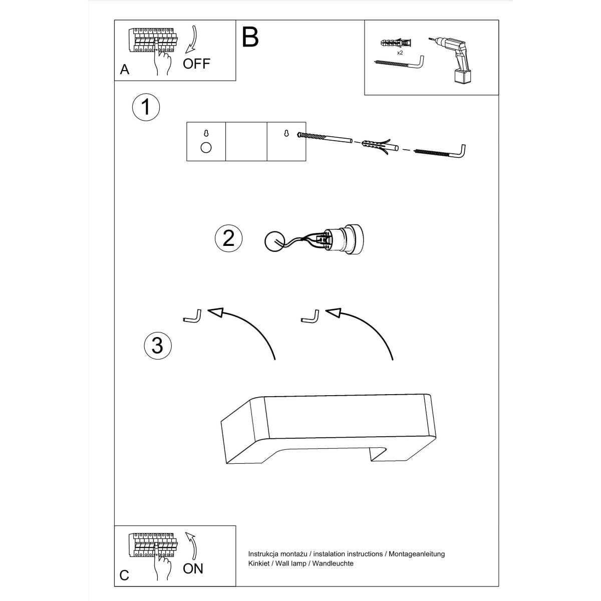 MAGNET - Keramik-Wandleuchte, mattweiß