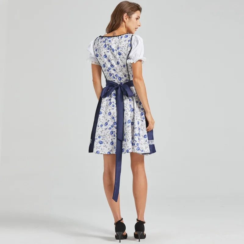 Damen Oktoberfest Kleid mit Blumenmuster