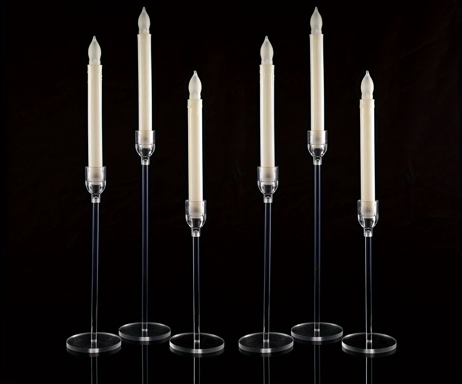 Dekolux - Acryl-Kerzenhalter-Set, 3-teilig