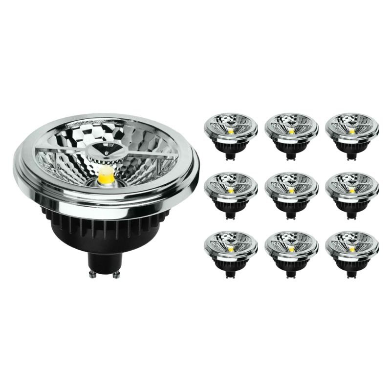 Sparpaket - 10x Noxion Lucent LED Spot GU10 AR111 15W 850lm