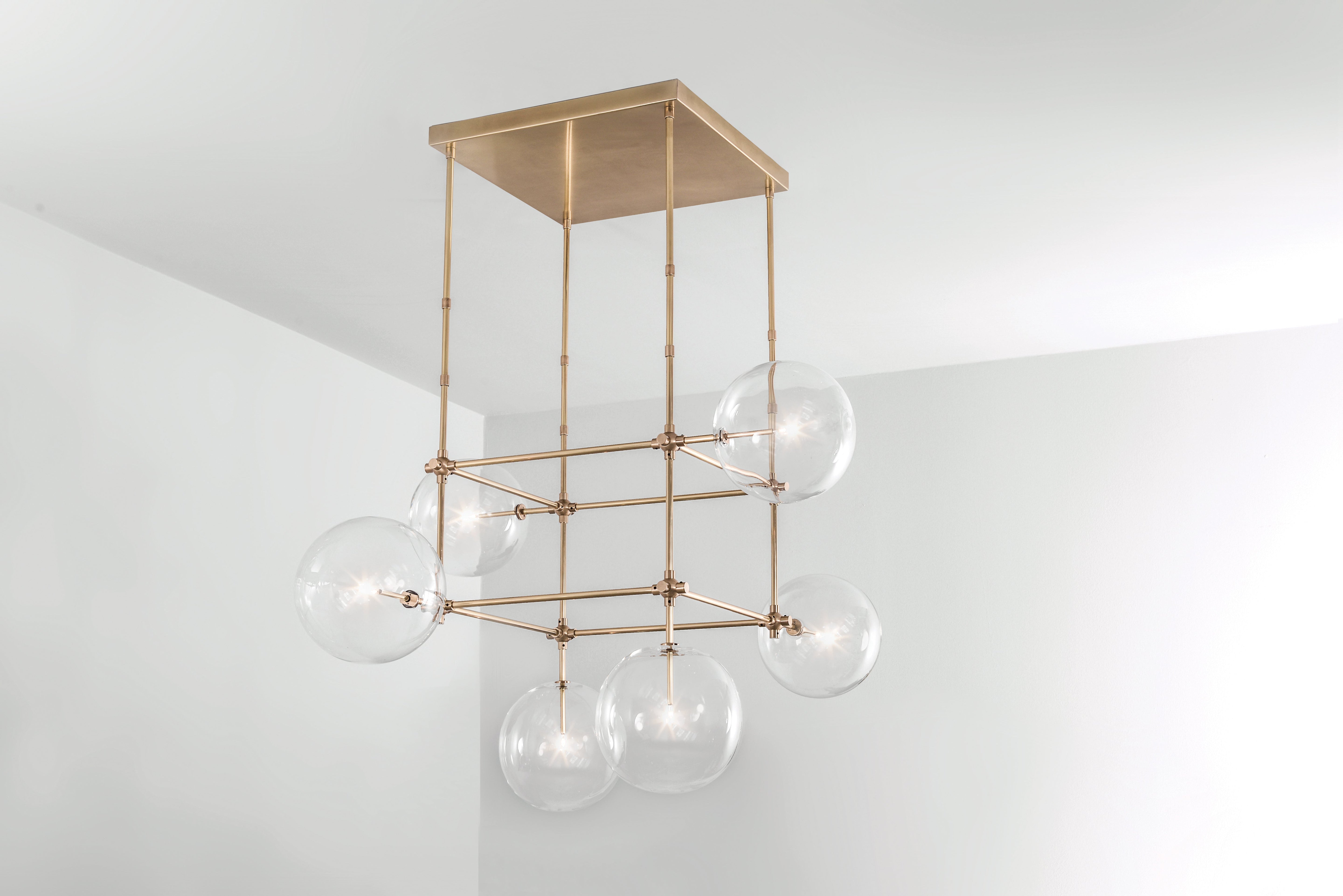 Metall/Glas - Designer-Pendelleuchte, Metall/Glas