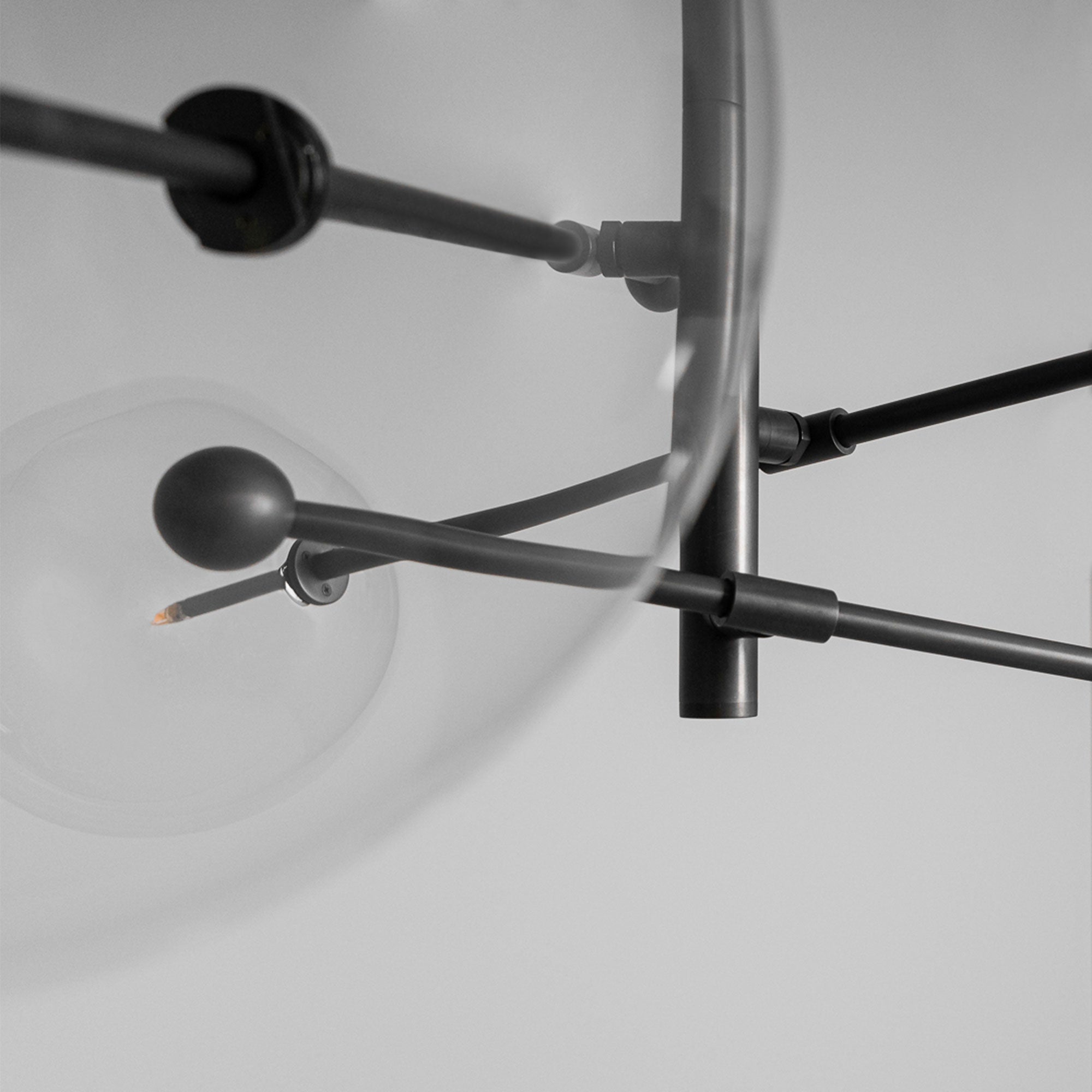 Claria - Designer-Kronleuchter mit 6 Armen, Metall/Glas