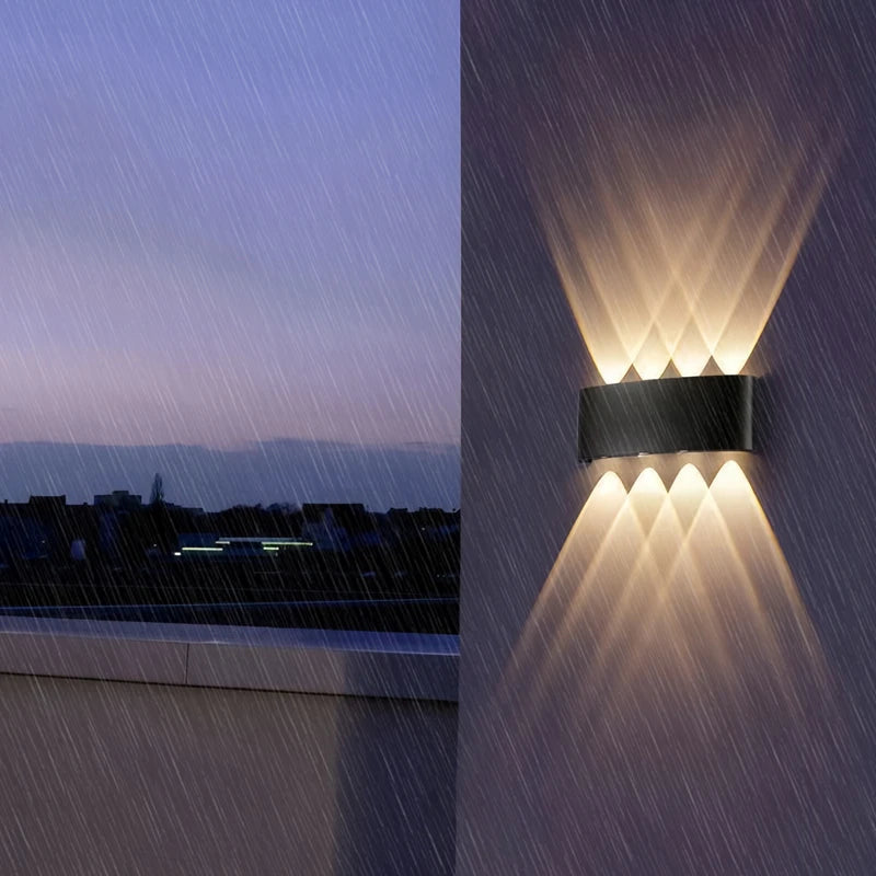 AURAGLOW - UpDown LED Wandleuchte wasserdicht IP, 90–260V