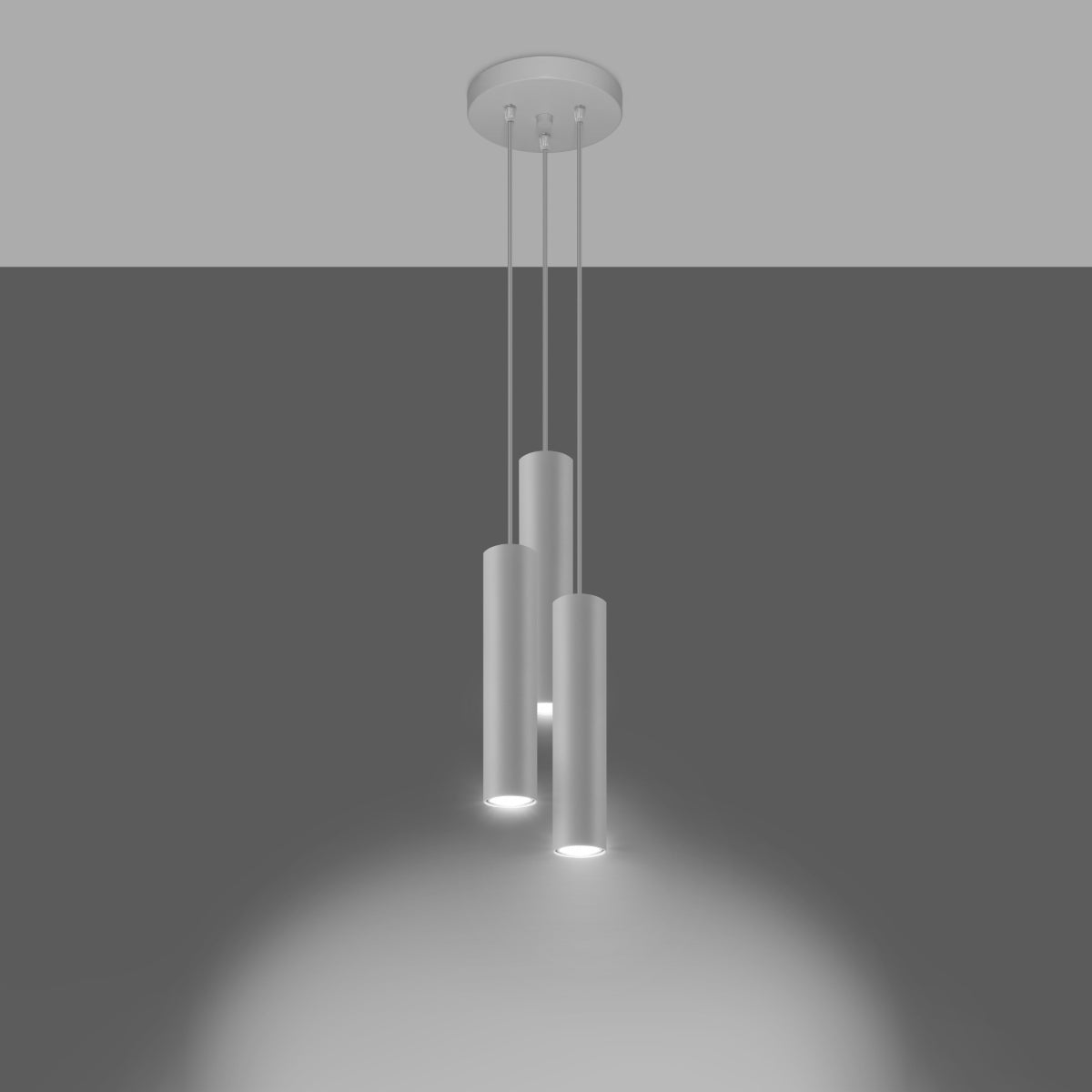 Rondea - 3-flammige Pendelleuchte, weiß