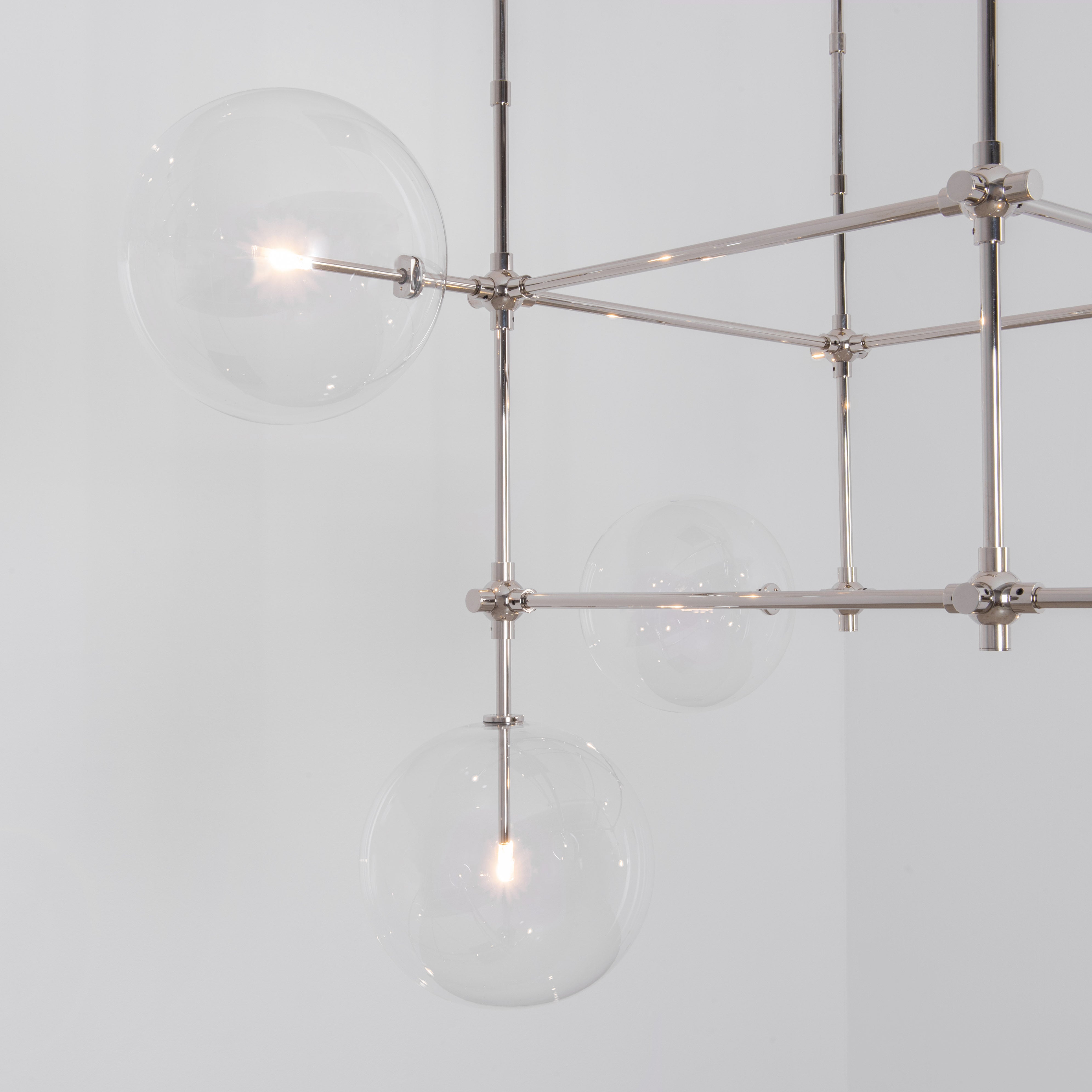 Metall/Glas - Designer-Pendelleuchte, Metall/Glas