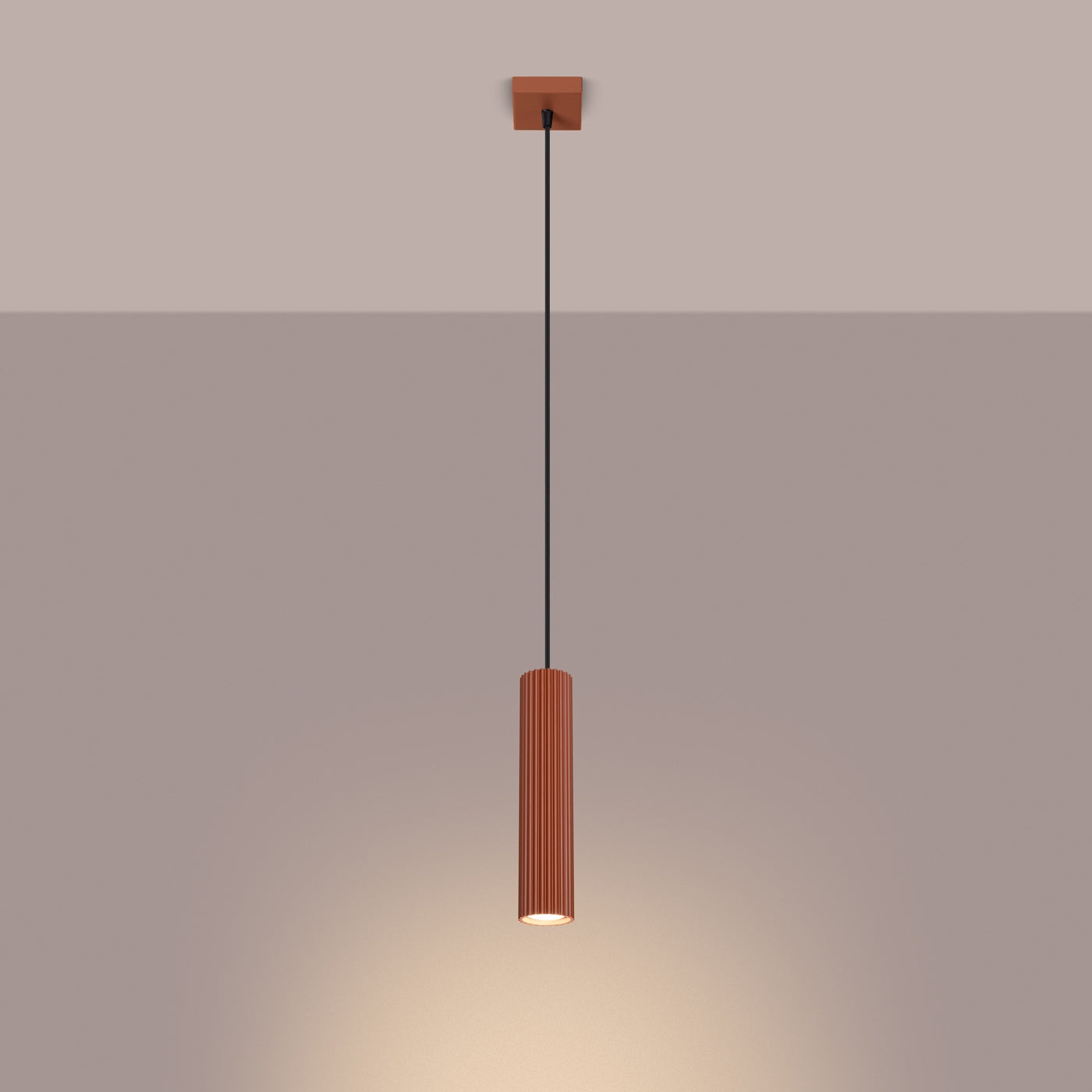 Stella - Pendelleuchte in Ockerrot (GU10) aus Aluminium