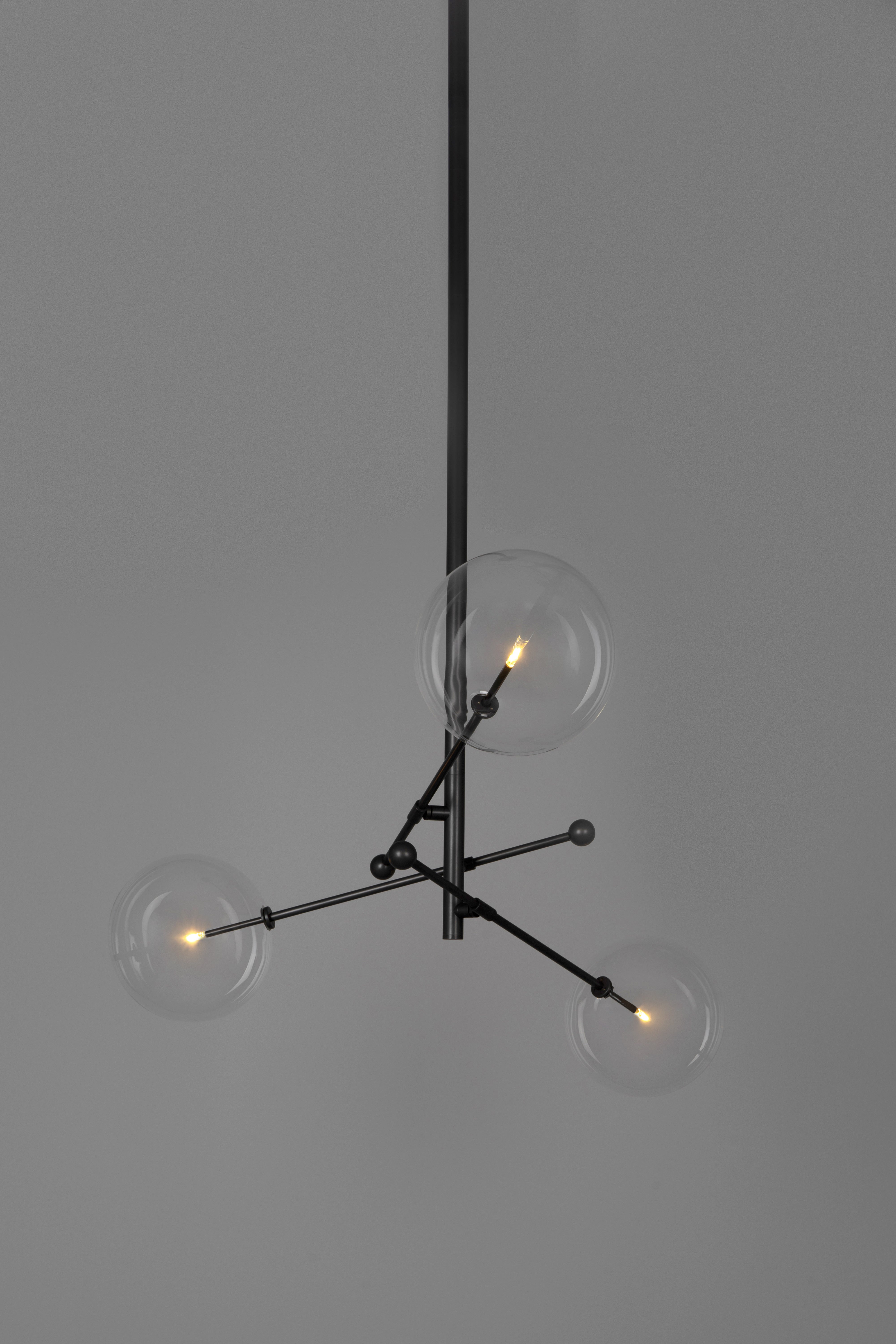 Nimbus - Kronleuchter aus Metall und Glas mit 3 Armen
